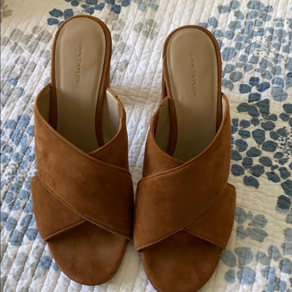 Ann Taylor suede sandals